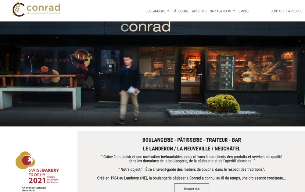 Boulangerie Conrad, réalisation Communicactiv