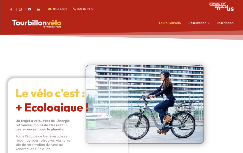 Tourbillon Vélo, réalisation Communicactiv